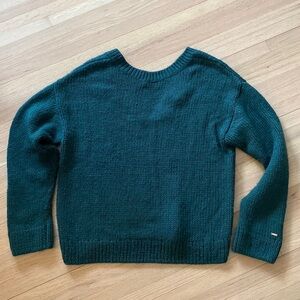 PINK BY Victoria Secret Emerald Green Reversible Sweater